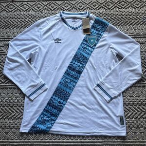 $110 Umbro Guatemala Mens XL Authentic Long Sleeve Home Soccer Jersey 23/24